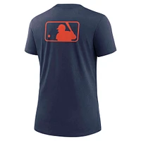 Women's Nike Navy Houston Astros Authentic Collection Early Work Tri-Blend T-Shirt