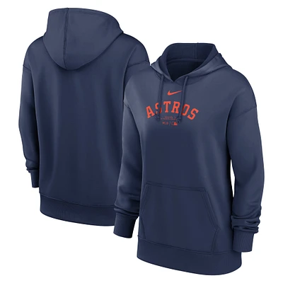 Sweat à capuche Performance Nike Houston Astros Authentic Collection pour femmes, bleu marine