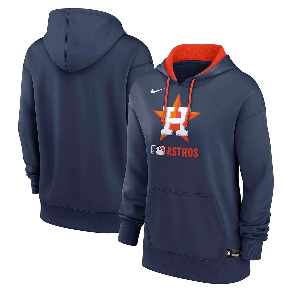 Women's Nike Navy Houston Astros Authentic Collection Performance Pullover Hoodie