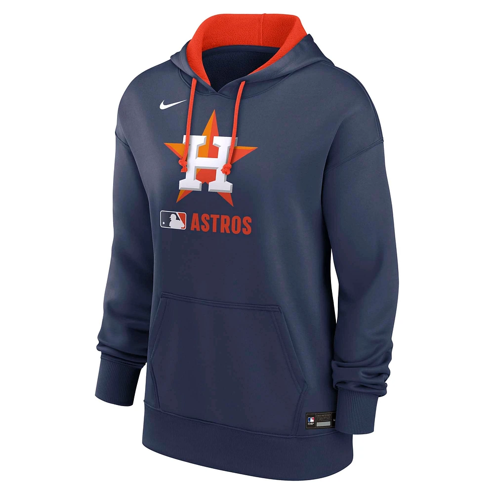 Women's Nike Navy Houston Astros Authentic Collection Performance Pullover Hoodie