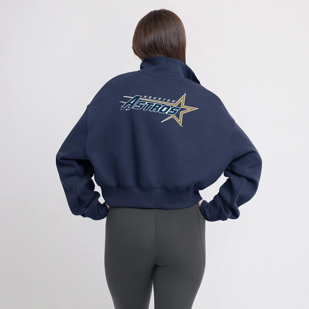 Women's Nike Navy Houston Astros Cooperstown Collection Phoenix Fleece Half-Zip Sweatshirt