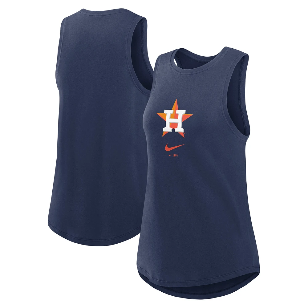 Women's Nike Navy Houston Astros Legacy Icon High Neck Performance Tank Top