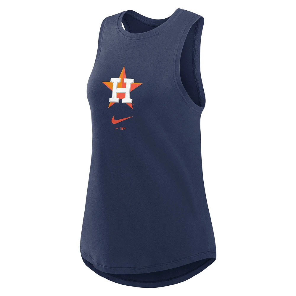 Women's Nike Navy Houston Astros Legacy Icon High Neck Performance Tank Top