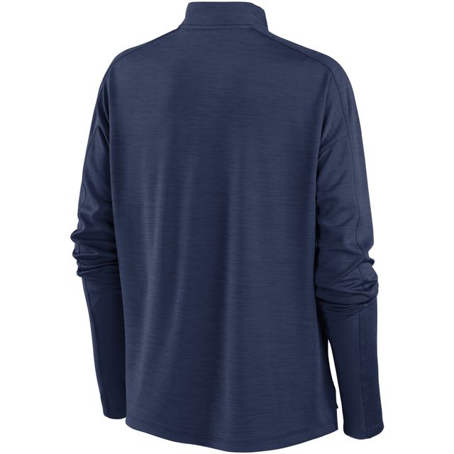 Haut à quart de zip Nike bleu marine Houston Astros Primetime Raglan pour femmes