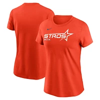 T-shirt Nike orange Houston Astros 2025 City Connect pour femme avec logo
