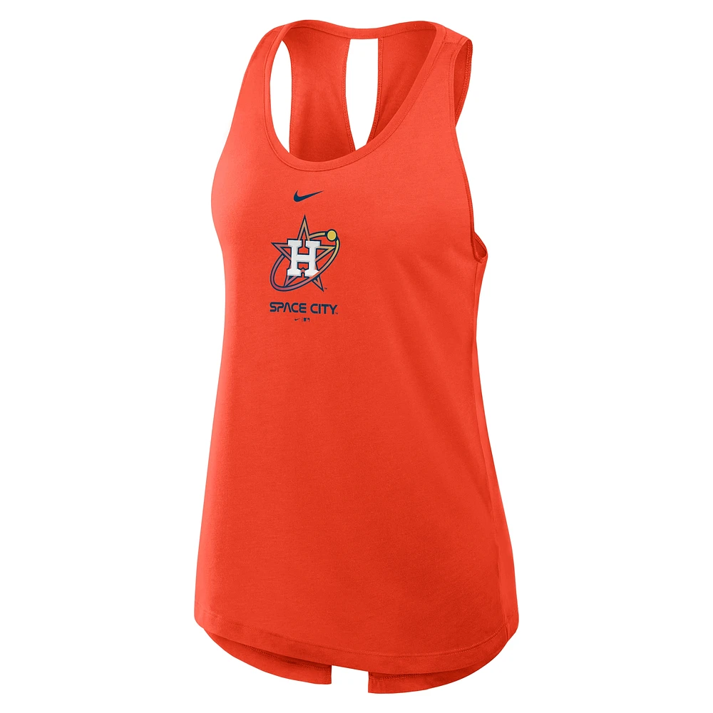 Women's Nike Orange Houston Astros City Connect Crossed Back Tank Top