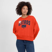 Women's Nike Orange Houston Astros Oversized Pullover Sweatshirt