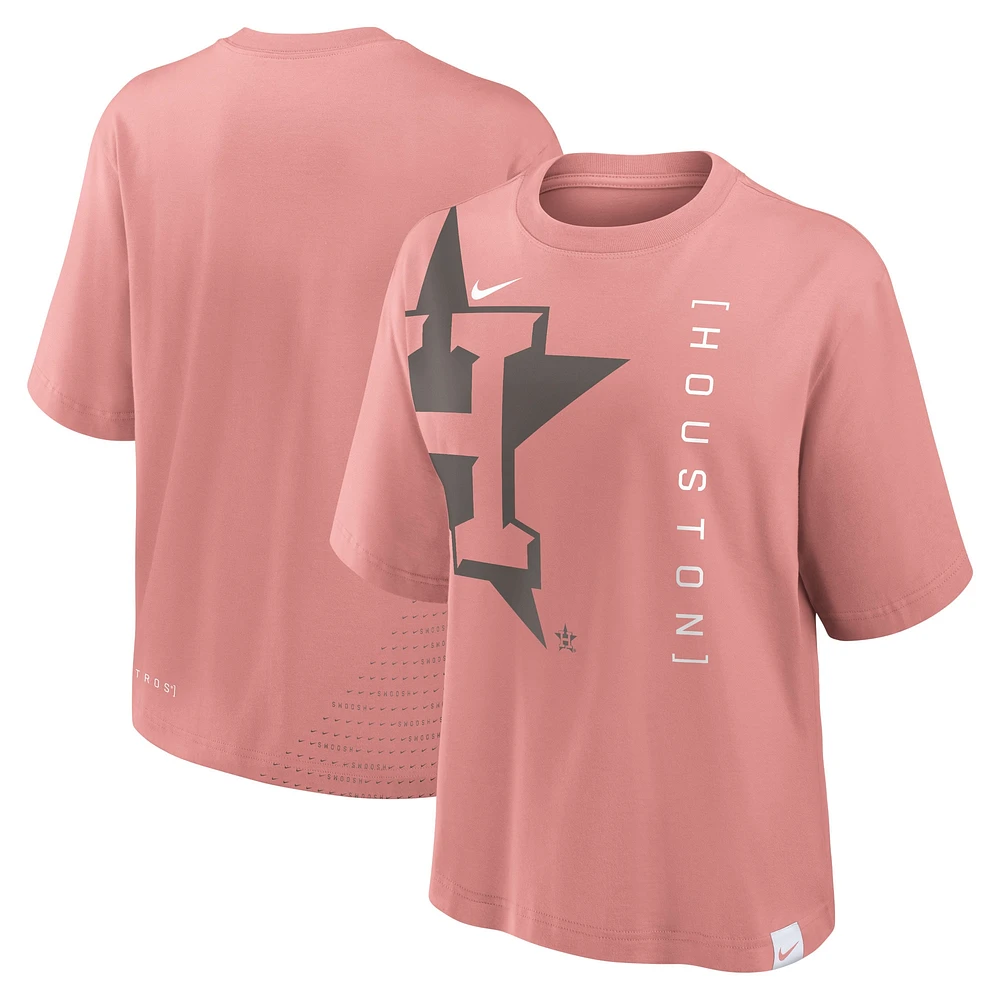 Women's Nike Pink Houston Astros Statement Boxy T-Shirt