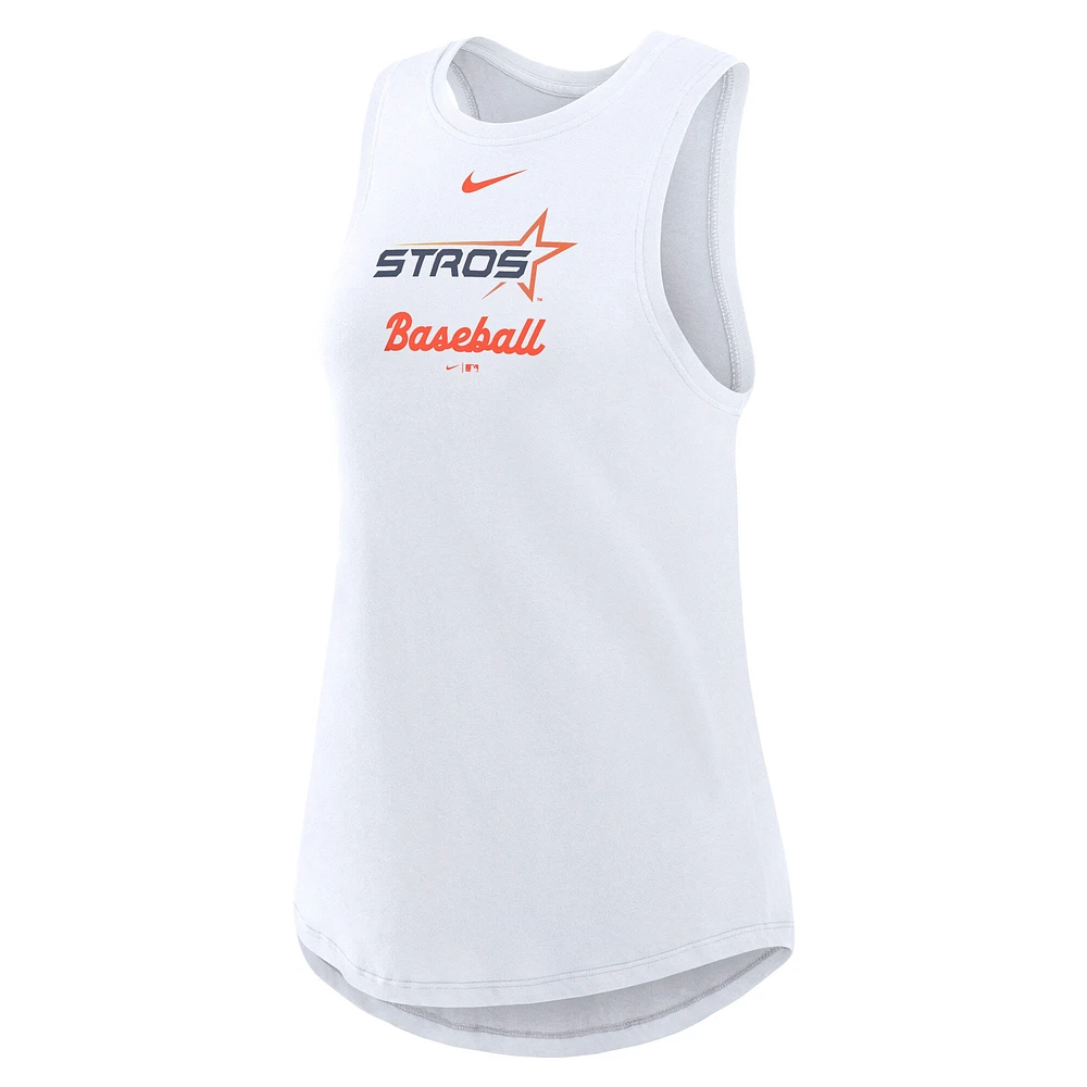 Women's Nike  White Houston Astros 2025 City Connect Tri-Code High Neck Performance Tank Top