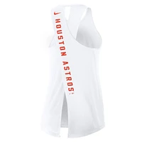 Débardeur Nike blanc Houston Astros Crisscross Performance pour femme