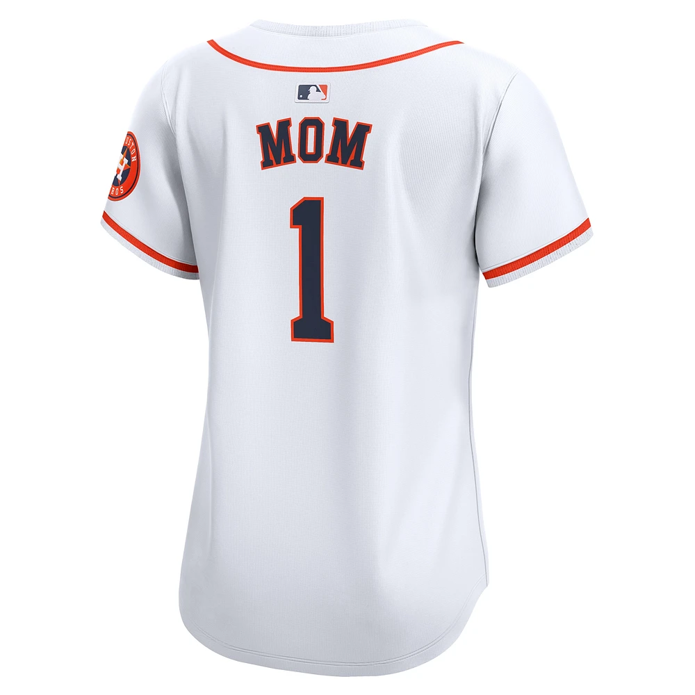 Women's Nike White Houston Astros #1 Mom Home Limited Jersey