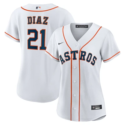 Maillot réplique à domicile des Houston Astros de Yainer Diaz pour femme Nike Blanc