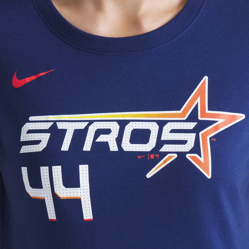 Women's Nike Yordan Alvarez Navy Houston Astros 2025 City Connect Fuse Name & Number T-Shirt
