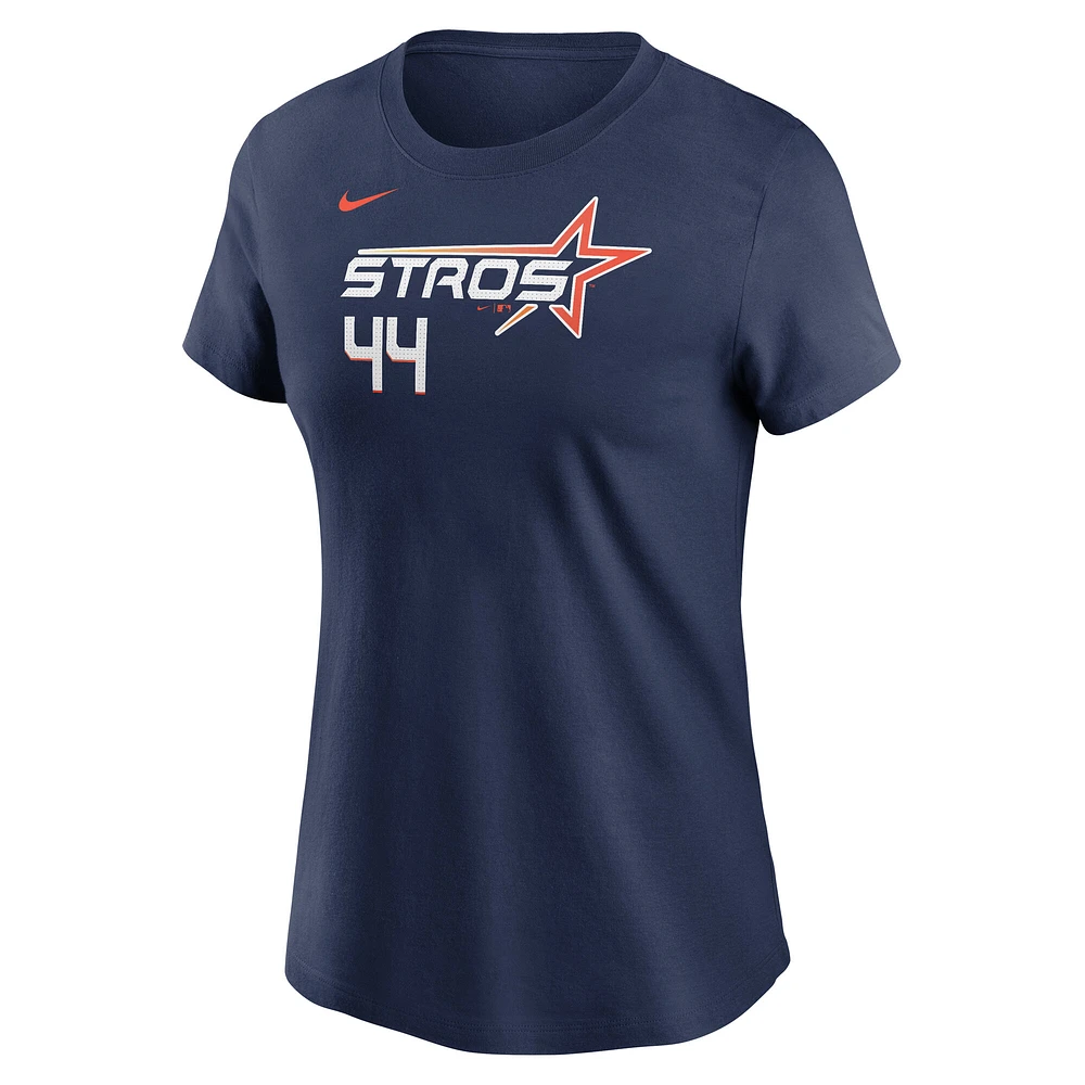 Women's Nike Yordan Alvarez Navy Houston Astros 2025 City Connect Fuse Name & Number T-Shirt