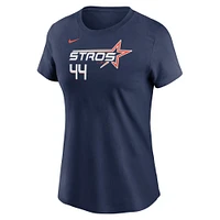 Women's Nike Yordan Alvarez Navy Houston Astros 2025 City Connect Fuse Name & Number T-Shirt
