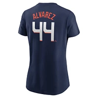 Women's Nike Yordan Alvarez Navy Houston Astros 2025 City Connect Fuse Name & Number T-Shirt