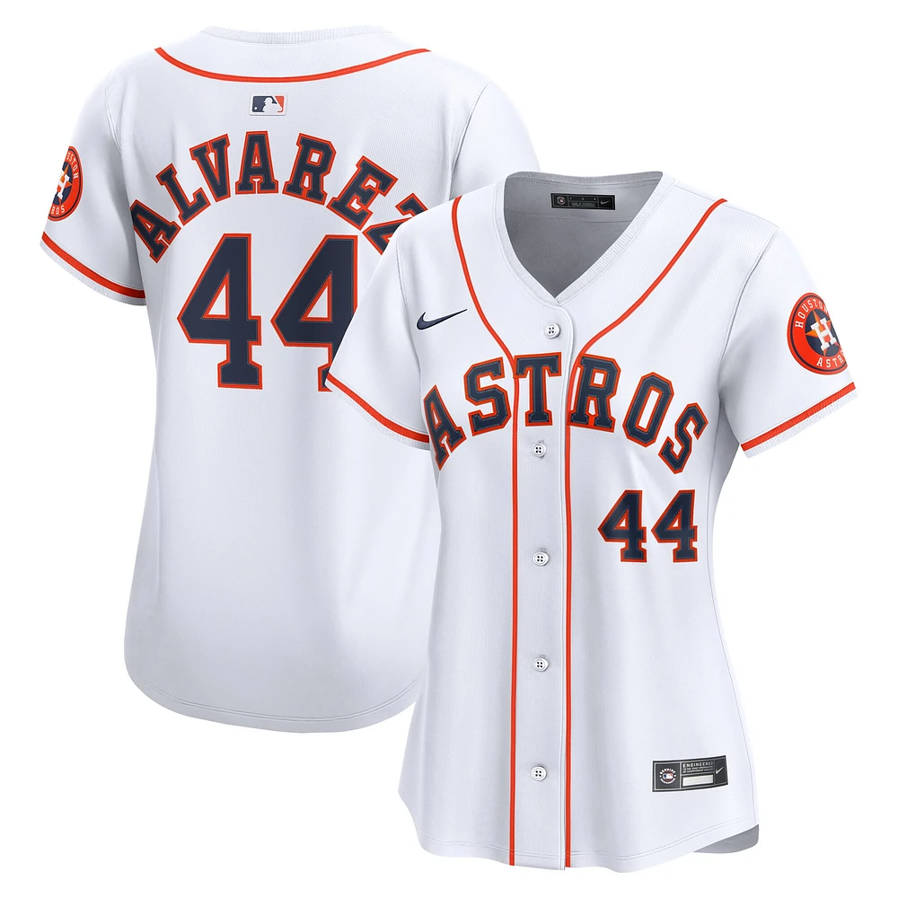 Maillot Nike Yordan Alvarez blanc domicile des Astros de Houston pour femme