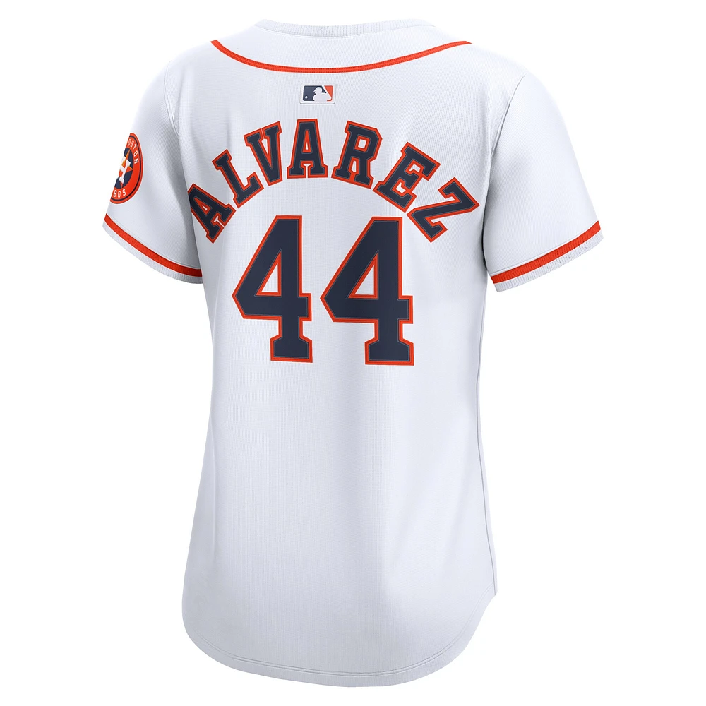 Maillot Nike Yordan Alvarez blanc domicile des Astros de Houston pour femme