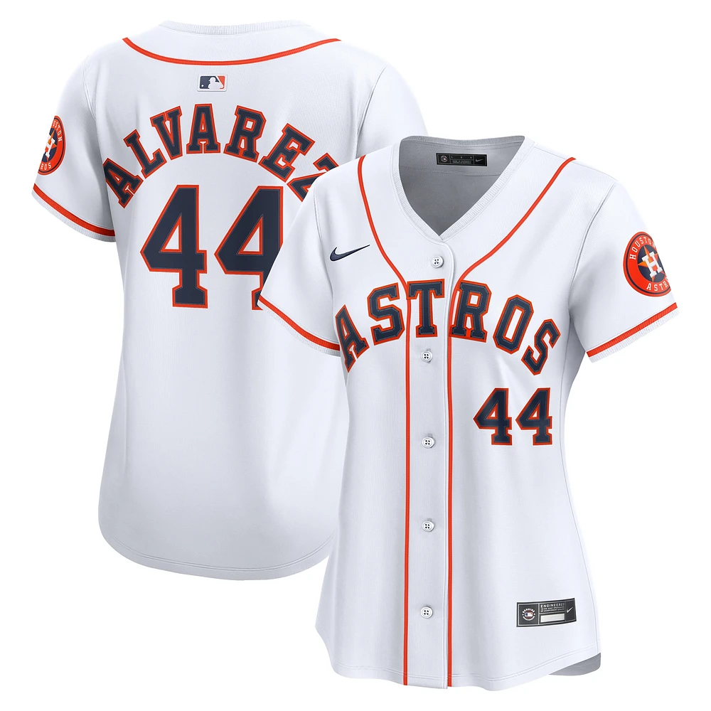 Maillot Nike Yordan Alvarez blanc domicile des Astros de Houston pour femme