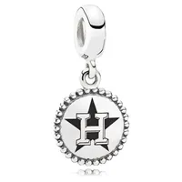 Houston Astros Pandora Women's Dangle Unforgettable Moment Charm - Silver