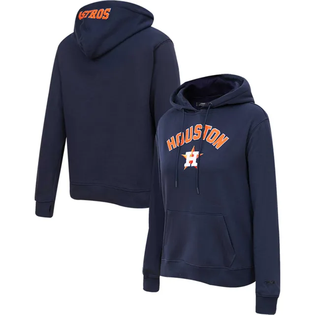 Profile Women's Navy Houston Astros Plus Size Colorblock Pullover Hoodie