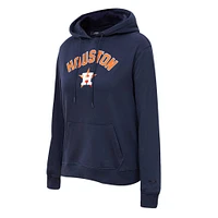Women's Pro Standard Navy Houston Astros Classic Fleece Pullover Hoodie