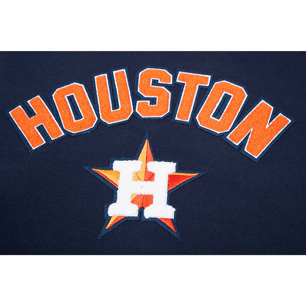 Women's Pro Standard Navy Houston Astros Classic Fleece Pullover Hoodie