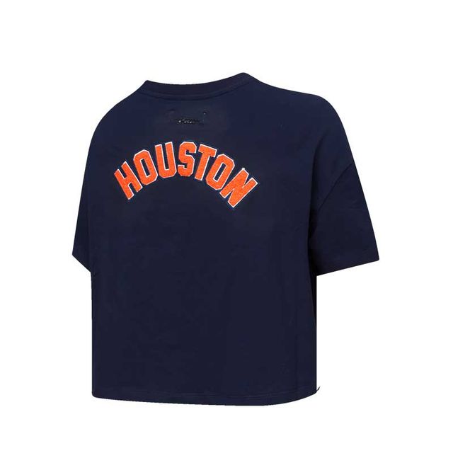 Pro Standard Women's Pro Standard Navy Houston Astros Classic Team Boxy  Cropped T-Shirt