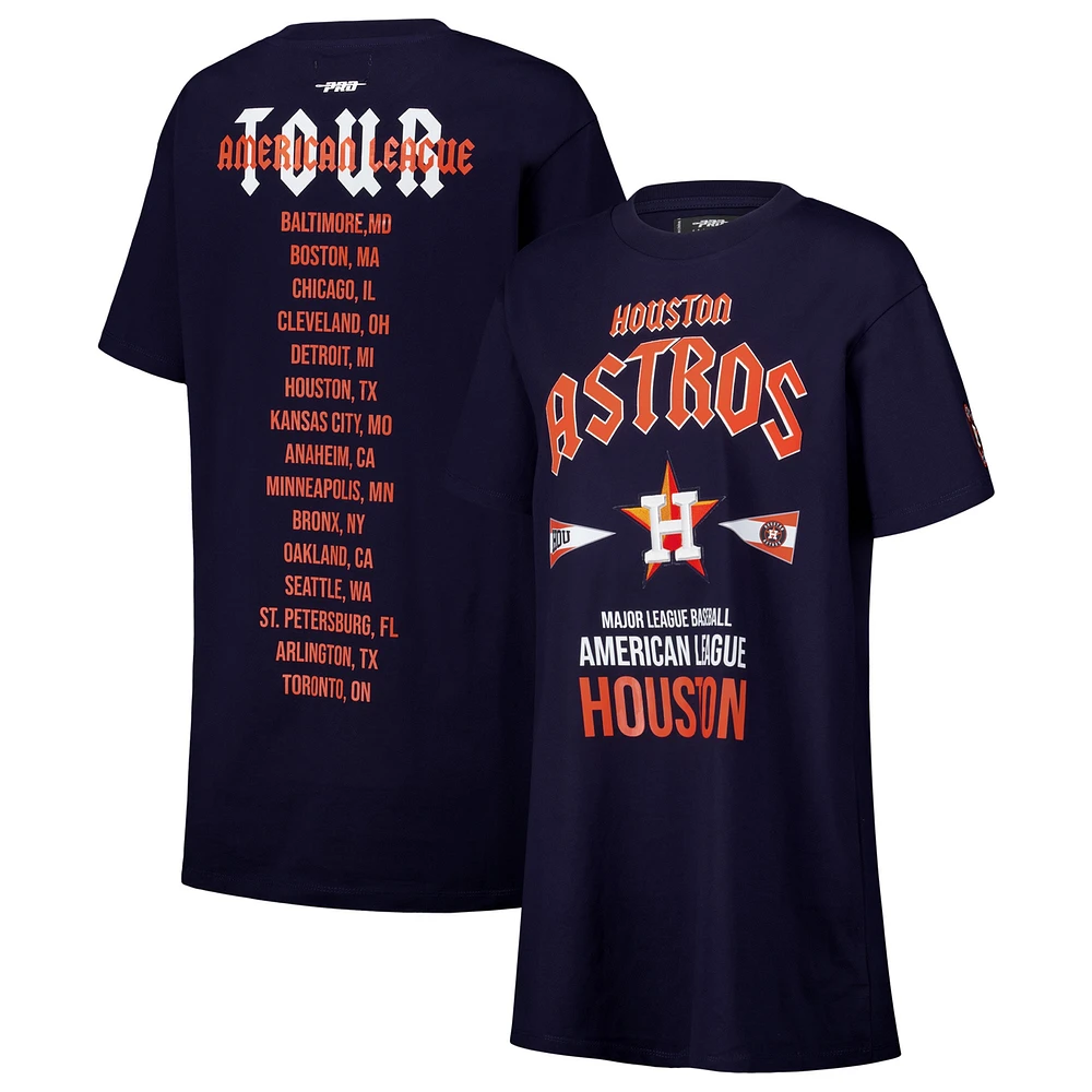 Robe t-shirt surdimensionnée Pro Standard bleu marine Houston Astros City Tour pour femmes