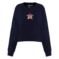 Women's Pro Standard Navy Houston Astros Painted Sky Pullover Sweatshirt