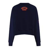 Women's Pro Standard Navy Houston Astros Painted Sky Pullover Sweatshirt