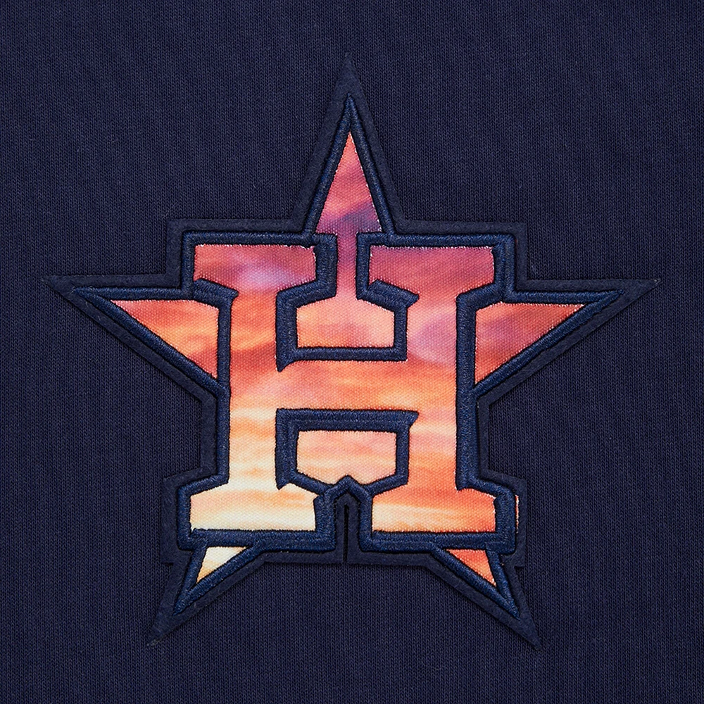 Women's Pro Standard Navy Houston Astros Painted Sky Pullover Sweatshirt