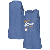 Women's Soft as a Grape Navy Houston Astros Gauze High Neck Tank Top