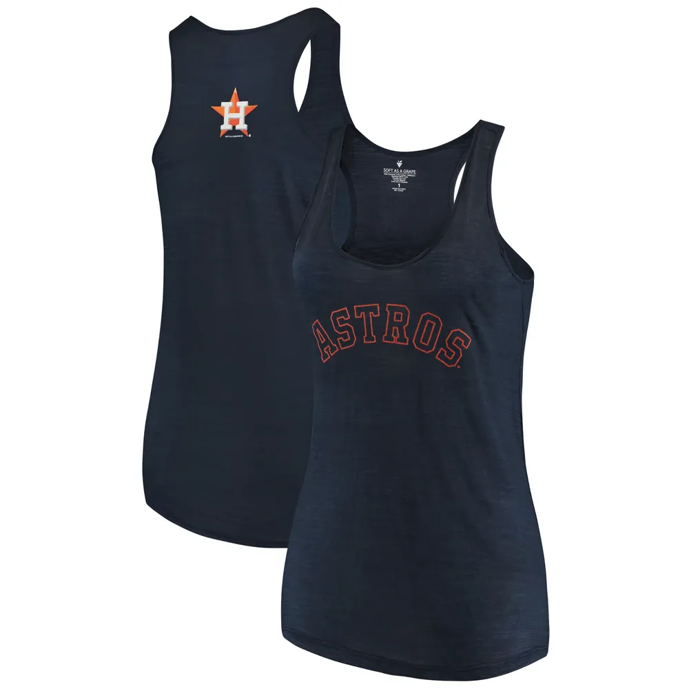 Women's Soft as a Grape Navy Houston Astros Plus Size Swing for the Fences  Racerback Tank Top in 2023