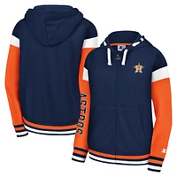 Sweat à capuche entièrement zippé Starter Navy Houston Astros Homestretch pour femmes