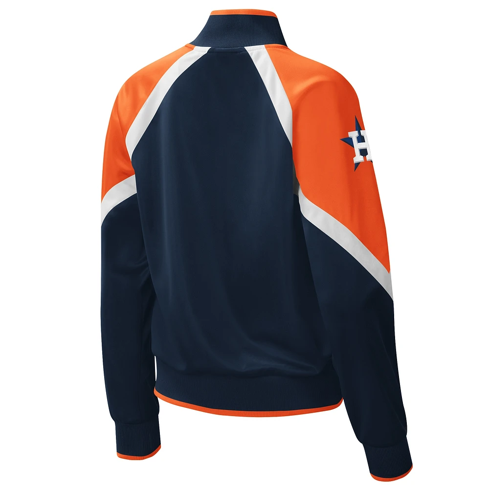 Women's Starter Navy Houston Astros Touchdown Raglan Full-Zip Track Jacket