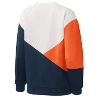 Women's Starter White/Navy Houston Astros Shutout Pullover Sweatshirt