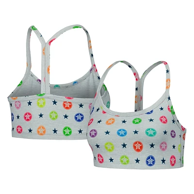 Women's Terez Gray Houston Astros TLC Rainbow Bra