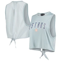 Women's The Wild Collective Light Blue Houston Astros Open Back Twist-Tie Tank Top
