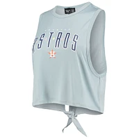 Women's The Wild Collective Light Blue Houston Astros Open Back Twist-Tie Tank Top