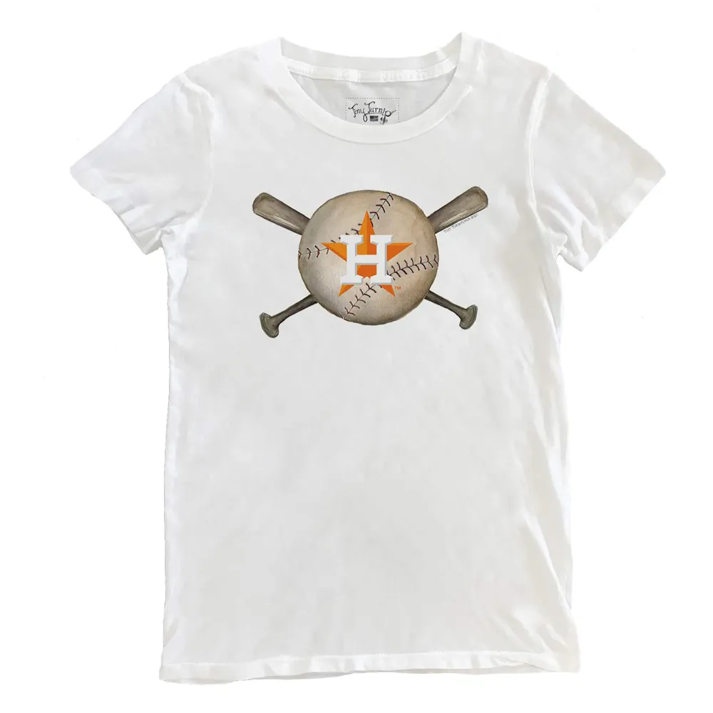 Lids Houston Astros Tiny Turnip Women's Stitched Baseball T-Shirt - White