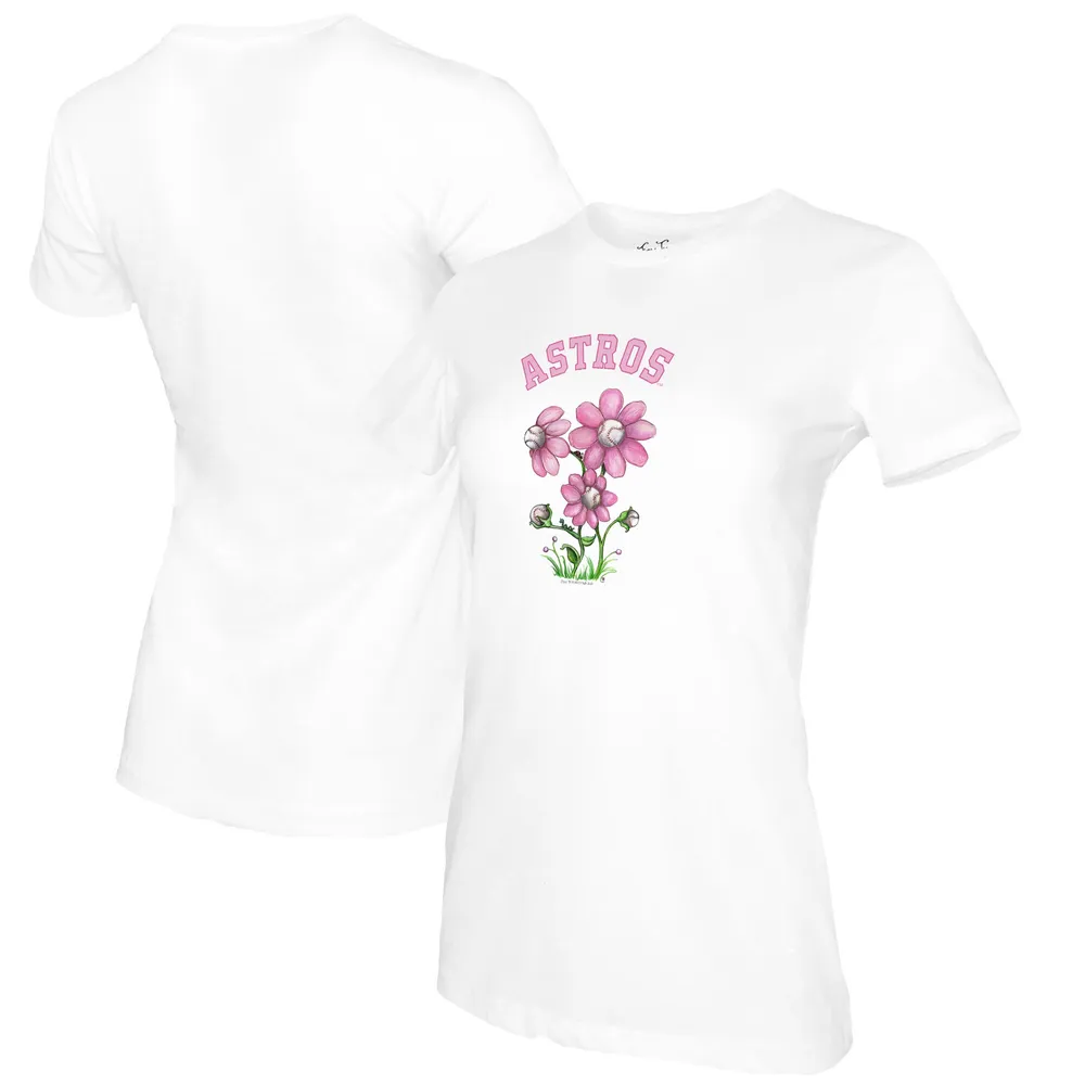 Lids Houston Astros Tiny Turnip Women's Blooming Baseballs T-Shirt - White