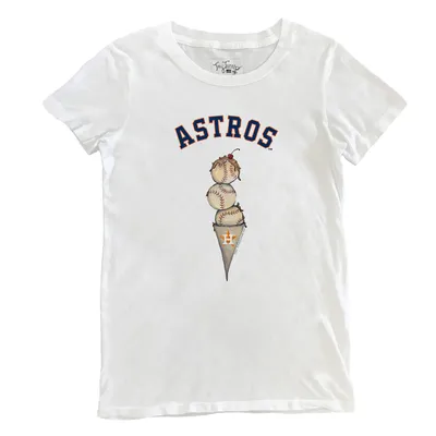 Lids Houston Astros Tiny Turnip Youth Triple Scoop Raglan 3/4 Sleeve T-Shirt  - White/Black