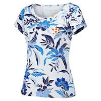 T-shirt femme Tommy Bahama Houston Astros Aubrey Romantic Blooms IslandZone blanc