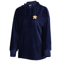 Women's Touch Navy Houston Astros End Line Pullover Hoodie