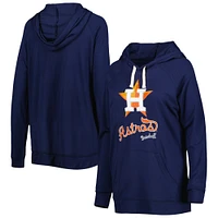 Women's Touch Navy Houston Astros Pre-Game Raglan Pullover Hoodie