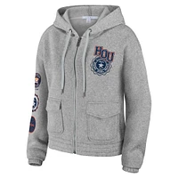 Women's WEAR by Erin Andrews Gray Houston Astros Full-Zip Hoodie