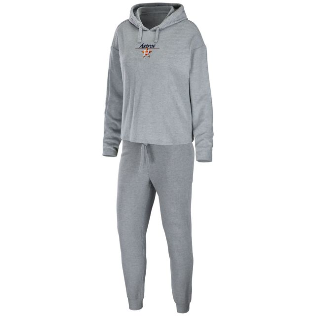 Ensemble de nuit WEAR by Erin Andrews gris chiné pour femme Houston Astros Logo Pullover Hoodie & Pants