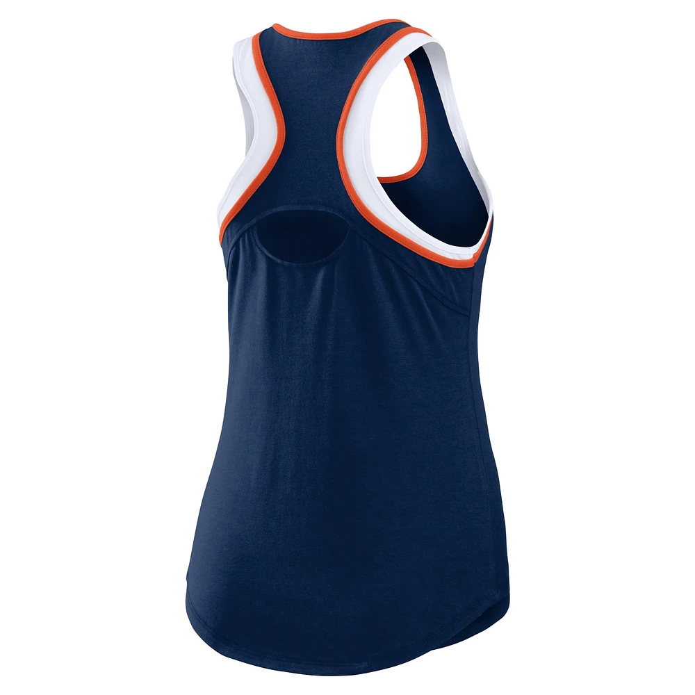 Women's WEAR by Erin Andrews Navy Houston Astros Colorblock Racerback Tank Top