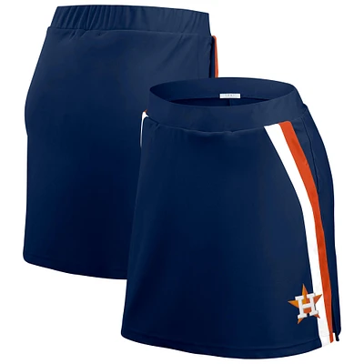 WEAR by Erin Andrews - Jupe-short à rayures Houston Astros bleu marine pour femmes